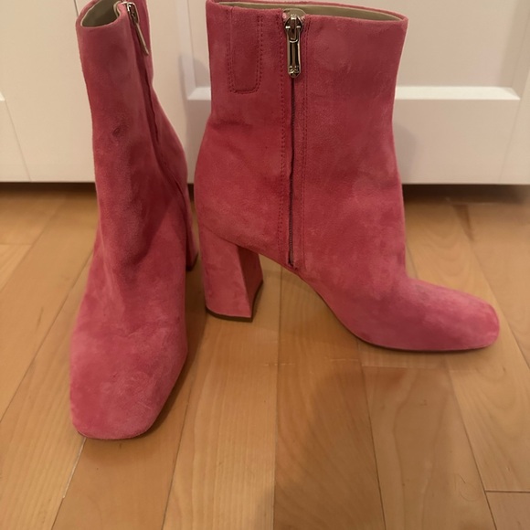 Sam Edelman Pink Codie Suede Booties - Size 8.5 - Picture 8 of 8